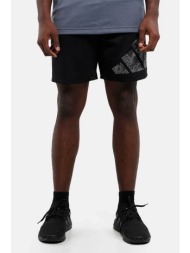 adidas ανδρικό σορτς regular fit `workout logo knit` - ik9682 μαύρο