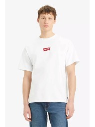 levi`s® ανδρικό t-shirt βαμβακερό μονόχρωμο με contrast logo patch και label - 0008c0004 λευκό