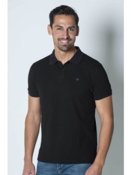 dors ανδρική κοντομάνικη πόλο μπλούζα πικέ με κεντημένο λογότυπο regular fit - 1136001.c24 μαύρο