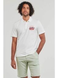 jack & jones ανδρική κοντομάνικη πόλο μπλούζα με λογότυπο - 12246692 λευκό