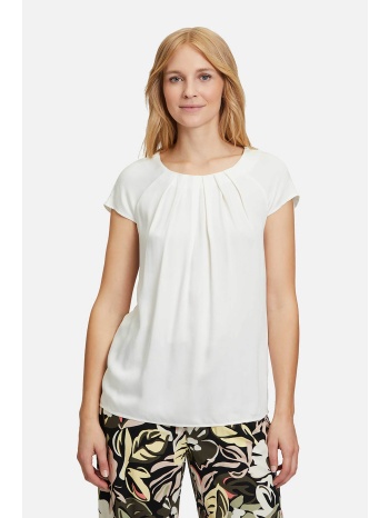 betty barclay γυναικεία μπλούζα με πιέτες - 8661/2409 λευκό