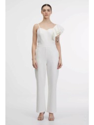 orsay γυναικεία ολόσωμη φόρμα με βολάν στον ώμο - 1000457-x11-0604 λευκό