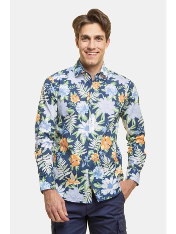 the bostonians ανδρικό πουκάμισο με floral print slim fit  σε προσφορά