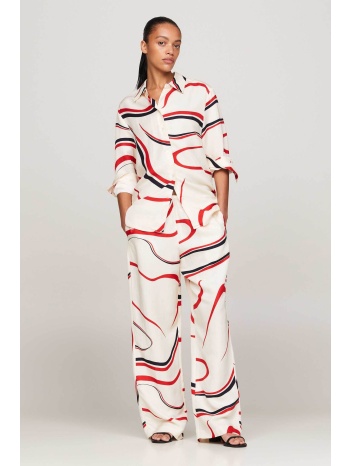 tommy hilfiger γυναικείο παντελόνι με all-over print 