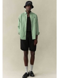 les deux ανδρικό κοντομάνικο πουκάμισο button down με ριγέ σχέδιο και τσέπη regular fit `kent poplin