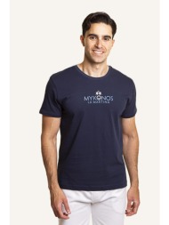 la martina ανδρικό t-shirt με lettering - ymr605-js395 μπλε σκούρο