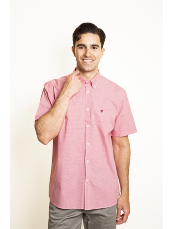 the bostonians ανδρικό κοντομάνικο πουκάμισο ποπλίναμε ψιλό