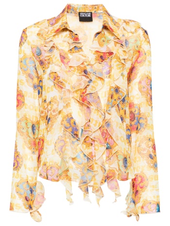 versace jeans couture γυναικείο πουκάμισο με all-over heart