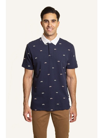 nautica ανδρική πόλο μπλούζα με print classic fit - k45102