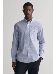 gant ανδρικό πουκάμισο button down με ψιλό ριγέ σχέδιο και τσέπη με λογότυπο regular fit - 3000140 μ