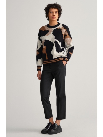 gant γυναικείο παντελόνι cigarette μονόχρωμο slim fit  σε προσφορά