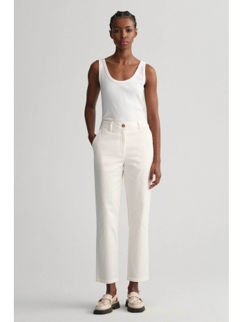 gant γυναικείο chino παντελόνι μονόχρωμο cropped με τσέπες σε προσφορά