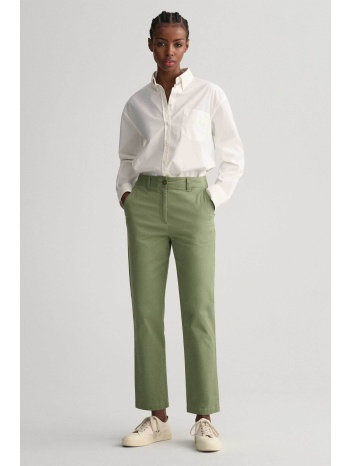 gant γυναικείο chino παντελόνι μονόχρωμο cropped με τσέπες σε προσφορά