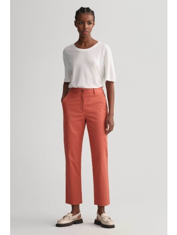 gant γυναικείο chino παντελόνι μονόχρωμο cropped με τσέπες σε προσφορά