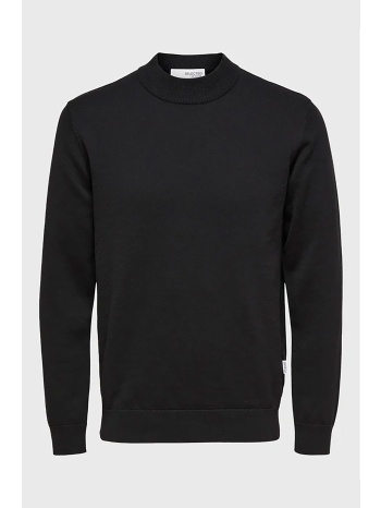 selected ανδρικό πουλόβερ μονόχρωμο με στρογγυλή λαιμόκοψη