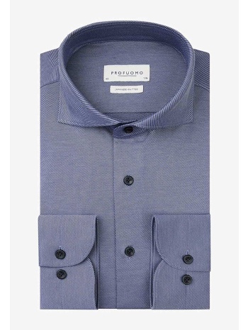 profuomo ανδρικό πουκάμισο με ψιλό ριγέ σχέδιο twill