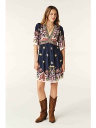 ba&sh γυναικείο mini φόρεμα με all-over πολύχρωμα patterns `levia` - 1h24levi σκούρο μπλε