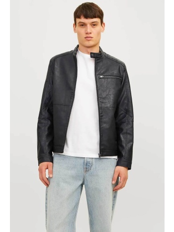 jack & jones ανδρικό biker jacket faux leather - 12261196