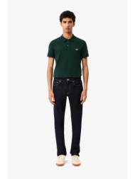 lacoste ανδρικό τζιν παντελόνι πεντάτσεπο slim fit (34l) - hh5019-00 μπλε σκούρο