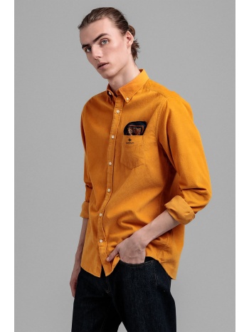gant ανδρικό πουκάμισο κοτλέ με μία τσέπη regular fit  σε προσφορά