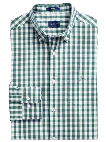 gant ανδρικό πουκάμισο καρό gingham heather oxford shirt  σε προσφορά