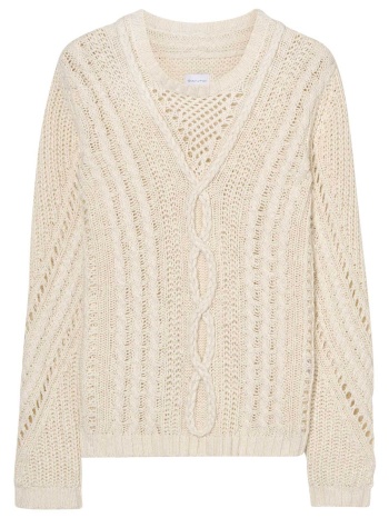 gant γυναικείο πλεκτό πουλόβερ μονόχρωμο με all-over σε προσφορά