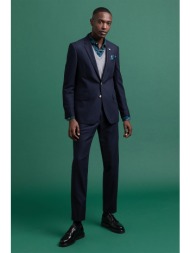 gant ανδρικό παντλόνι μονόχρωμο `wool` - 1505065 μπλε σκούρο