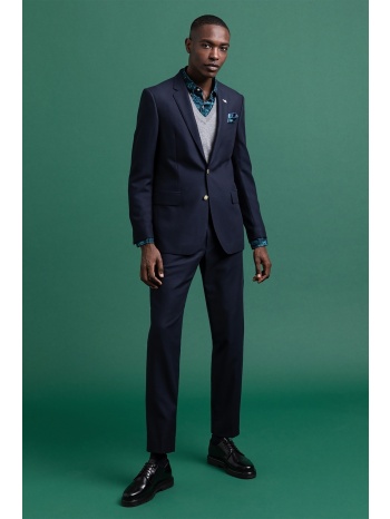 gant ανδρικό παντλόνι μονόχρωμο `wool` - 1505065 μπλε σκούρο σε προσφορά