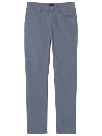 gant γυναικείο τζην παντελόνι πεντάτσεπο μονόχρωμο με logo σε προσφορά