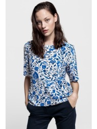 gant γυναικεία μπλούζα floral μανίκια 3/4 - 4301075 μπλε