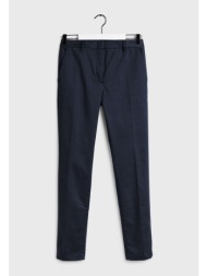 gant γυναικείο παντελόνι tech prep™ satin slacks - 4150135 μπλε σκούρο