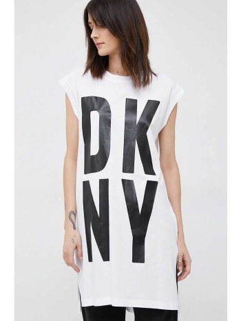 dkny γυναικεία μακριά μπλούζα με σταμπωτό λογότυπο 