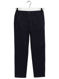 gant γυναικείο chino παντελόνι βαμβακερό μονόχρωμο cropped με τσέπες - 4150153 μπλε σκούρο