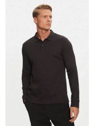 calvin klein ανδρική μπλούζα πόλο μονόχρωμη slim fit - k10k112750 μαύρο