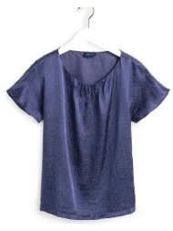 gant γυναικεία μπλούζα μονόχρωμη με all-over πουά σχέδιο - 4320108 μπλε σκούρο