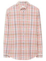 gant ανδρικό πουκάμισο button down με καρό σχέδιο και τσέπη - 341159 σομον