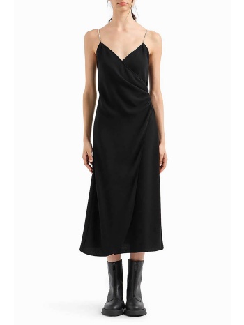 armani exchange γυναικείο midi φόρεμα με τιράντες με στρας