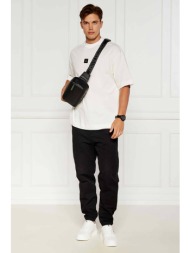 armani exchange ανδρικό t-shirt μονόχρωμο με logo patch - xm000118af10361 λευκό