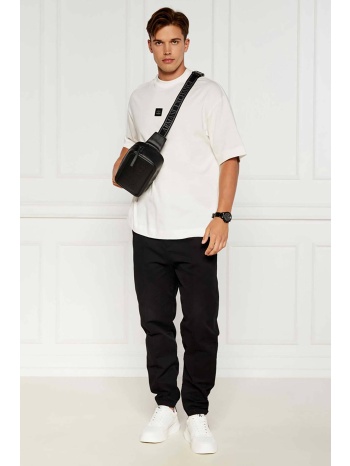 armani exchange ανδρικό t-shirt μονόχρωμο με logo patch 