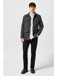 wrangler® ανδρικό τζιν παντελόνι πεντάτσεπο με logo patch `greensboro` regular fit - 112357393 μαύρο