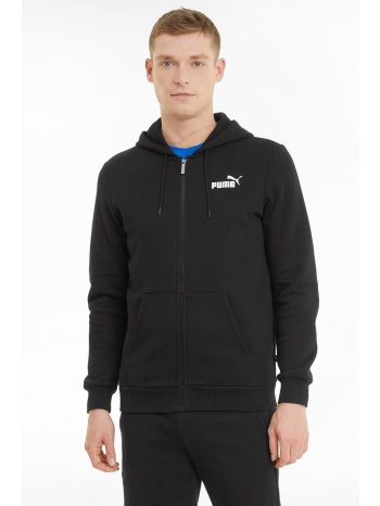puma ανδρική ζακέτα φούτερ με κουκούλα - 586702 μαύρο