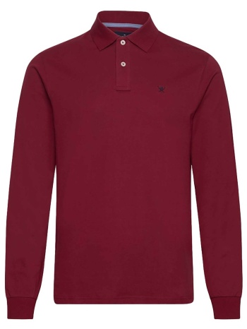 hackett ανδρική πόλο μπλούζα πικέ με κεντημένο λογότυπο