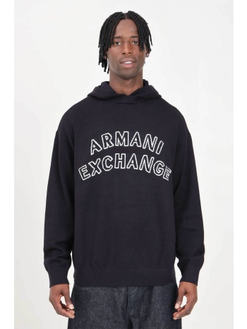 armani exchange ανδρική μπλούζα φούτερ με letter print 