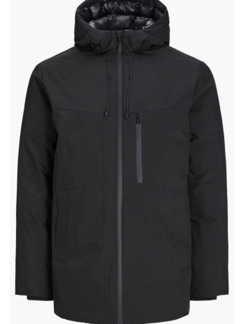 jack & jones ανδρικό μπουφάν με κουκούλα - 12256884 μαύρο