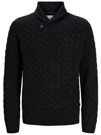 jack & jones ανδρικό πουλόβερ με cable knit pattern και