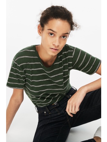 γυναικείο t-shirt μονόχρωμο με ρίγες lacoste - tf3066 σε προσφορά