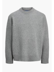 jack & jones ανδρικό πουλόβερ μονόχρωμο - 12261879 γκρι