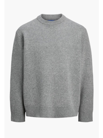 jack & jones ανδρικό πουλόβερ μονόχρωμο - 12261879 γκρι