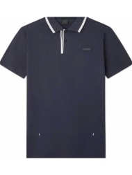 hackett ανδρική πόλο μπλούζα με contrast λεπτομέρειες και λογότυπο classic fit - hm563336 μπλε σκούρ