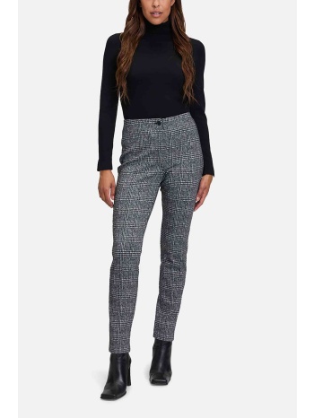 betty barclay γυναικείο ψηλόμεσο παντελόνι cropped με καρό